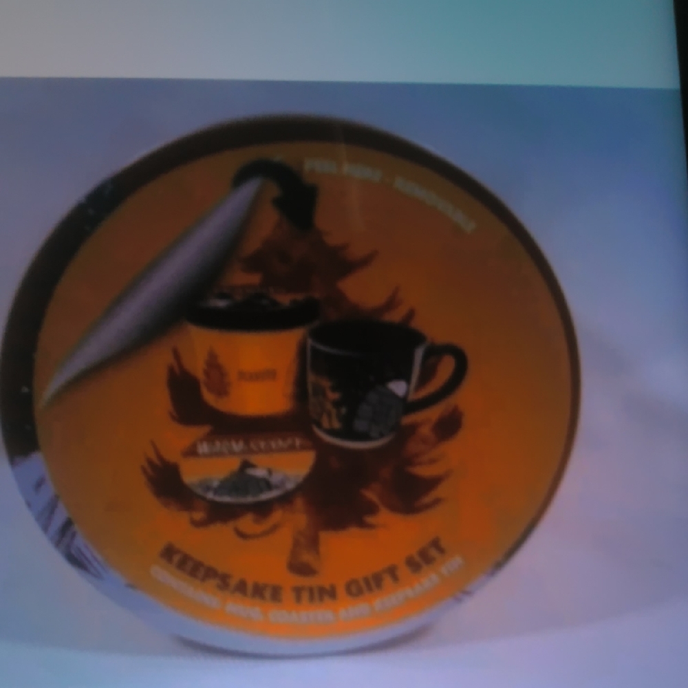 Stylish Black and Orange Keepsake Tin Gift Set